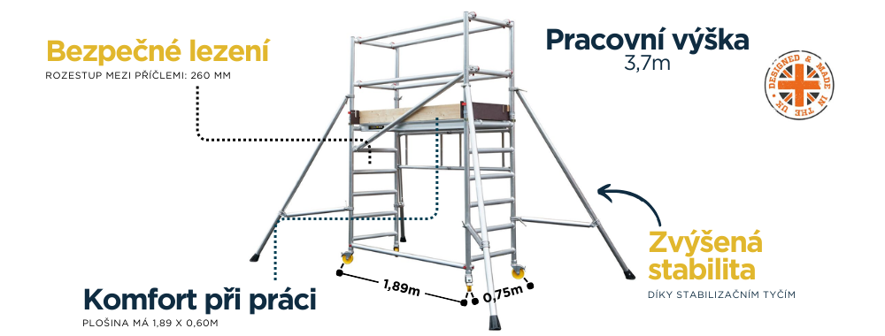 WERNER MiniMax® Pojizdne leseni detail 1 3,7m